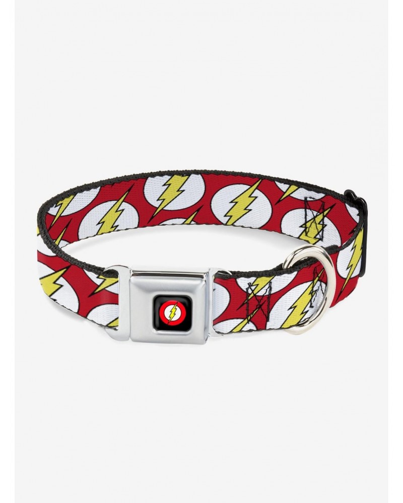 DC Comics Flash Logo Scattered Dog Collar Seatbelt Buckle $8.47 Buckles