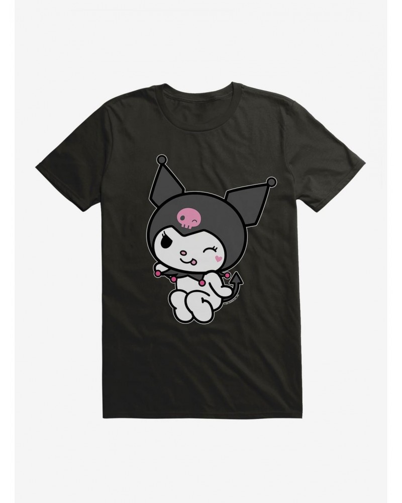 Kuromi Flirty Wink T-Shirt $5.93 T-Shirts