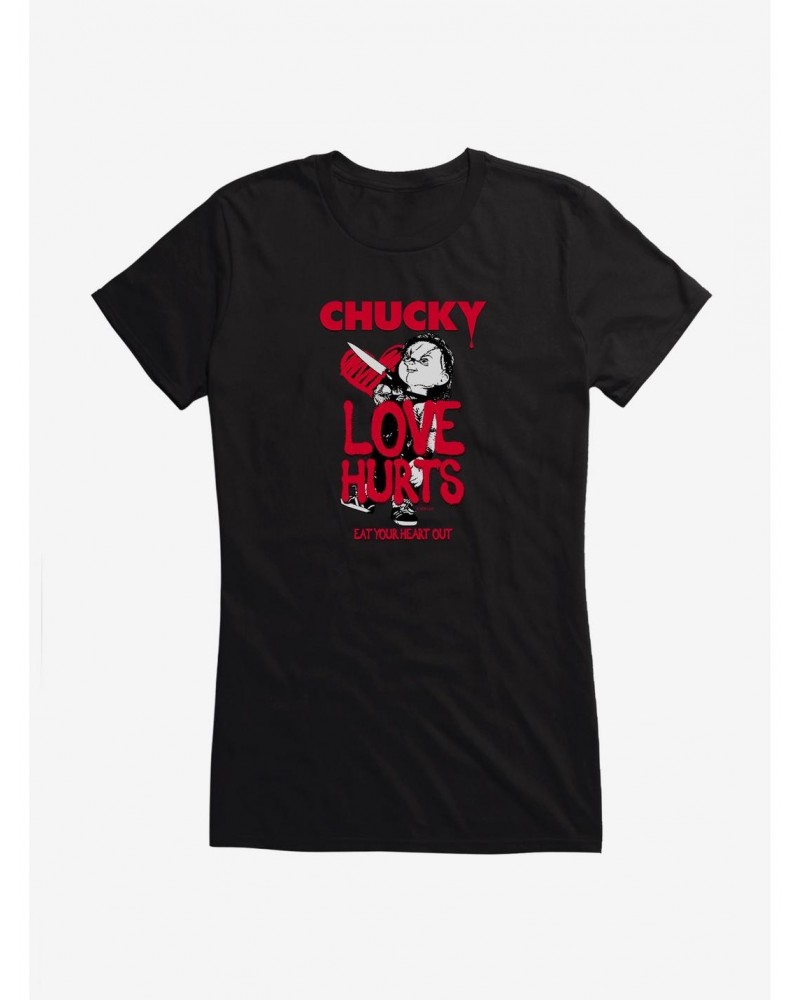 Chucky Love Hurts Girls T-Shirt $11.45 T-Shirts