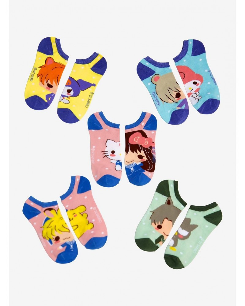 Fruits Basket X Hello Kitty And Friends Polka Dot No-Show Socks 5 Pair $5.48 Merchandises