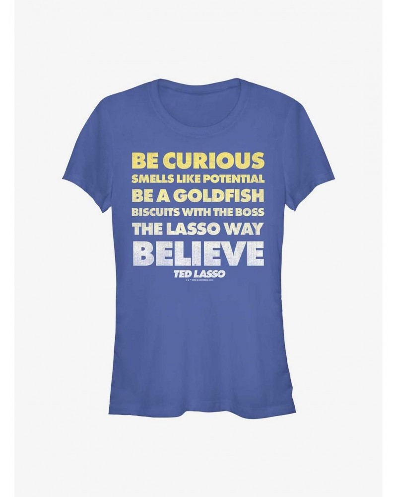 Ted Lasso Quote Stack Girls T-Shirt $7.12 T-Shirts