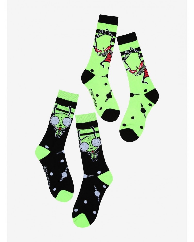 Invader Zim Duo Crew Socks 2 Pair $4.75 Merchandises