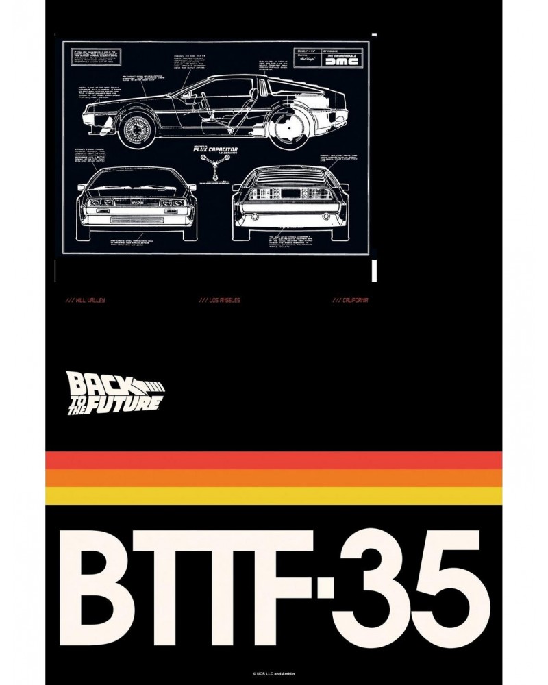 Back To The Future Delorean Blueprint Poster $8.19 Posters