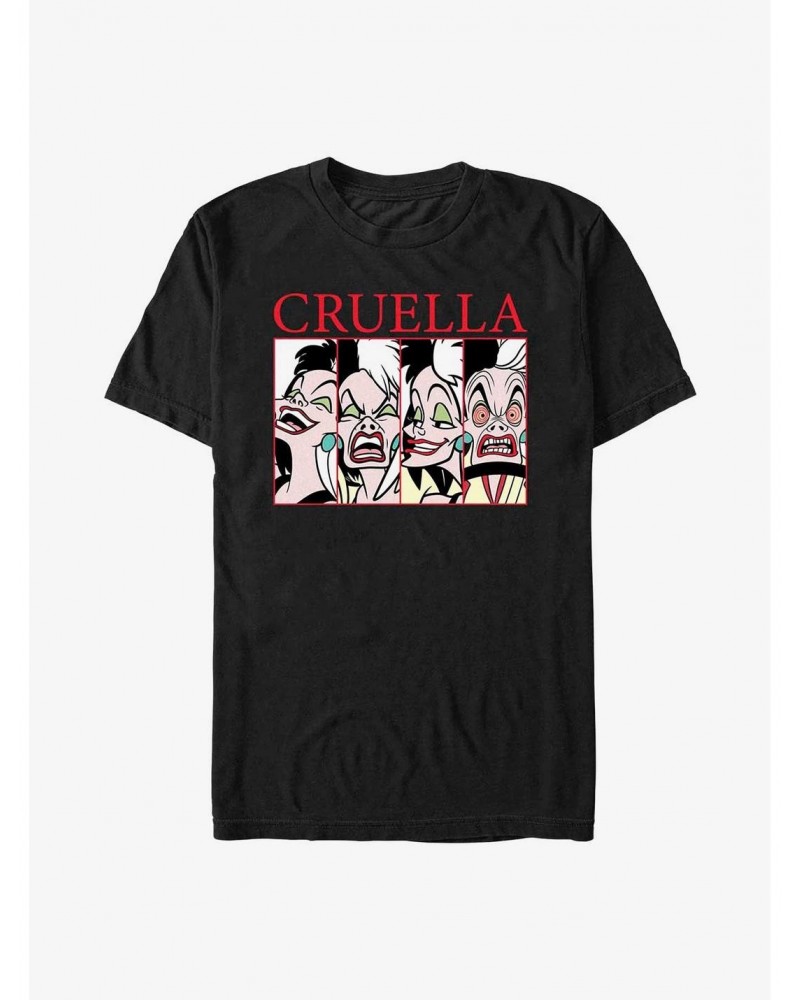 Disney Cruella Cruel Expressions T-Shirt $7.61 T-Shirts