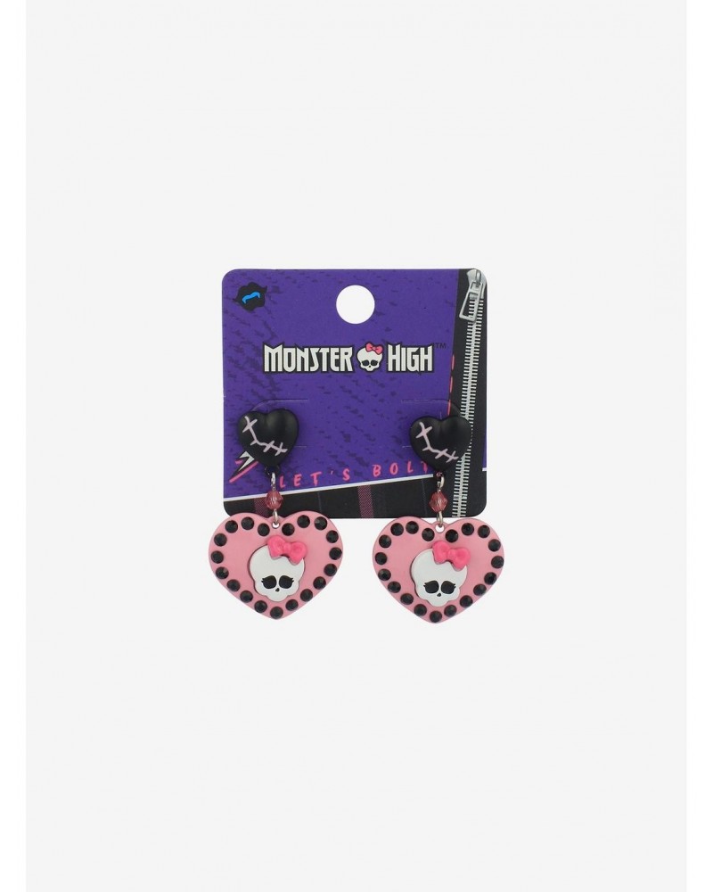 Monster High Skullette Heart Earrings $5.59 Earrings