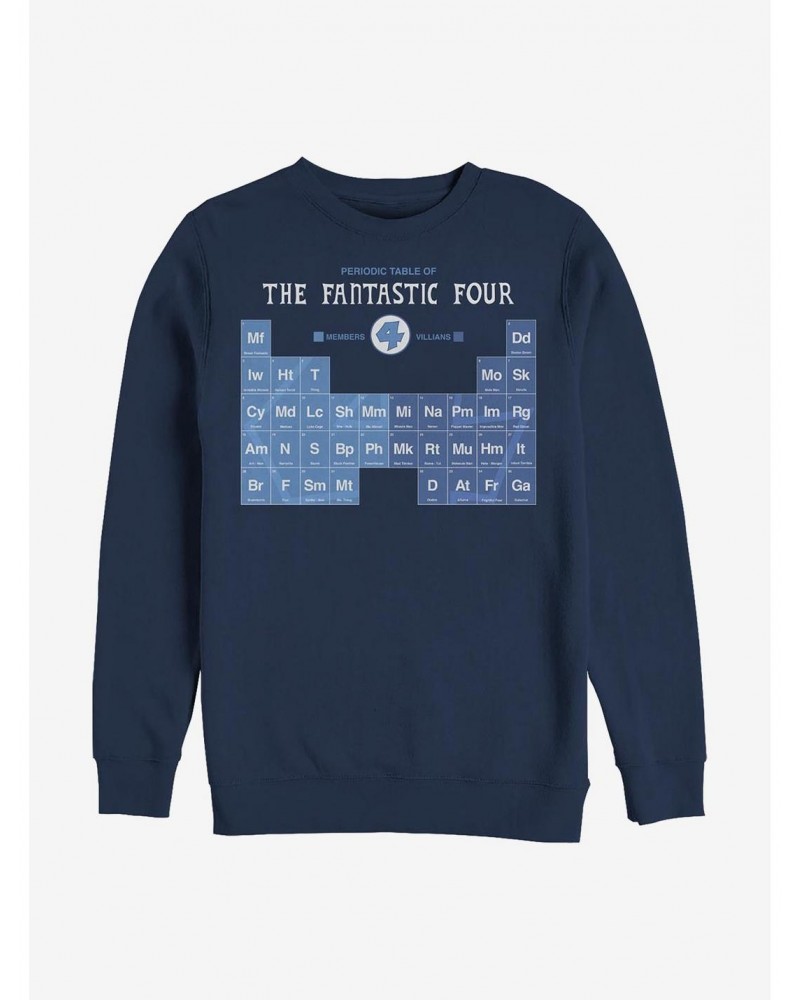 Marvel Fantastic Four Periodic FF Crew Sweatshirt $10.04 Sweatshirts