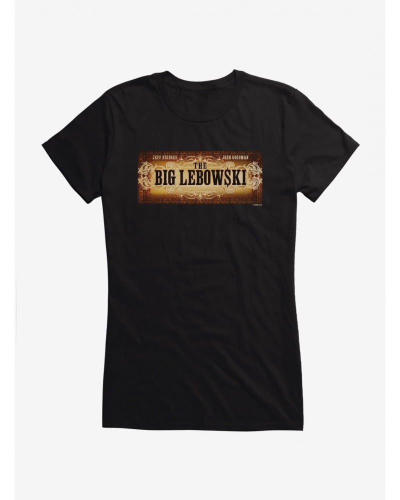 The Big Lebowski Logo Credits Girls T-Shirt $7.37 T-Shirts