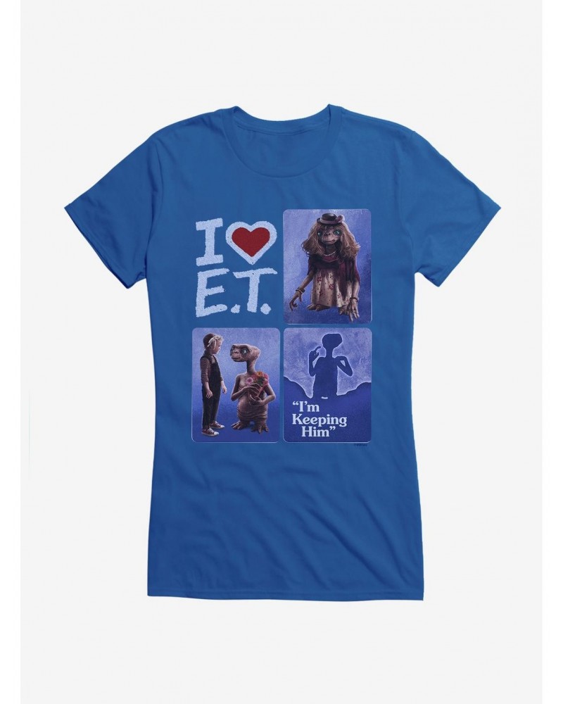 E.T. 40th Anniversary I Heart E.T. Girls T-Shirt $11.45 T-Shirts